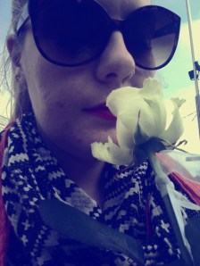 A rose to celebrate International Women's Day in Amsterdam