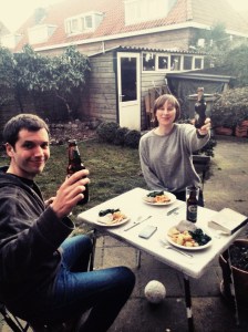 Post-race dinner in the garden